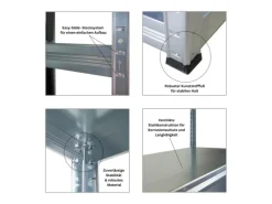 PROREGAL Mega Deal 5x Schwerlastregal Steel Eagle HxBxT 180x120x40 cm Fachlast 130kg Verzinkt