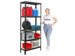 PROREGAL Mega Deal 2x Schwerlastregal APOLLO HxBxT 180 x 75 x 30 cm Fachlast 175kg Schwarz