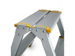 Best PROREGAL Metal Double Giraffe Doppelseitige-Aluminium-Stufenstehleiter 5 Stufen 109 cm Hoch 150 kg Tragkraft Leiter Trittleiter Haushaltsleiter