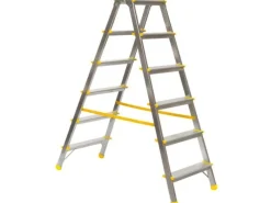 Sale PROREGAL Metal Double Giraffe Doppelseitige-Aluminium-Stufenstehleiter 6 Stufen 132 cm Hoch 150 kg Tragkraft Leiter Trittleiter Haushaltsleiter