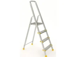 Sale PROREGAL Metal Single Giraffe Einseitige-Aluminium-Bügelleiter 3 Stufen 125 cm Hoch Leiter Trittleiter Stufenleiter Stehleiter Haushaltsleiter