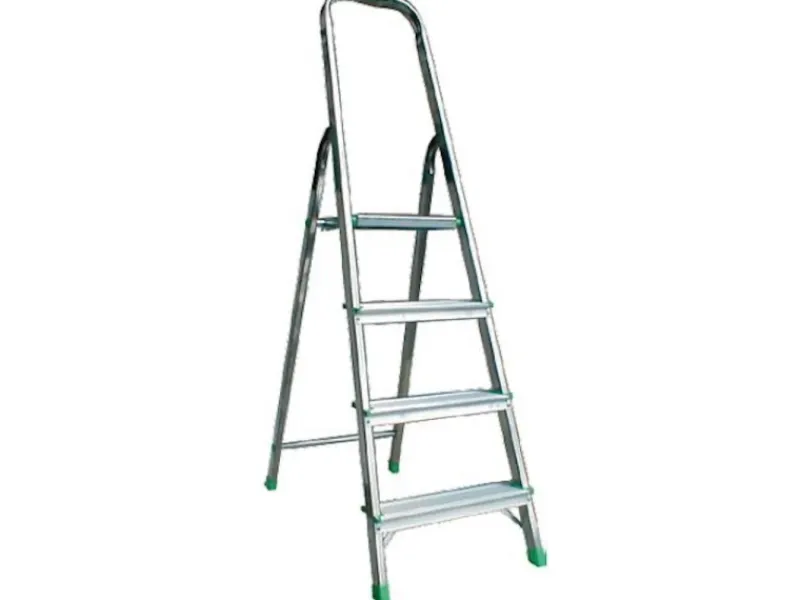 PROREGAL Metal Single Giraffe Einseitige-Aluminium-Bügelleiter 6 Stufen 198 cm Hoch Leiter Trittleiter Stufenleiter Stehleiter Haushaltsleiter