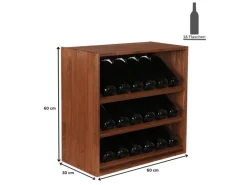 Discount PROREGAL Modulares Weinregal Vincellar Mod HxBxT 60 x 60 x 30 cm Schräg Modul Für 18 Flaschen Massives Kiefernholz Geölt Braun