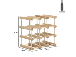 Sale PROREGAL Modulares Weinregal Vinotega Mod HxBxT 36 x 36 x 24 cm 1 x 9 Flaschen Massives Kiefernholz Natur Kiefer Natur