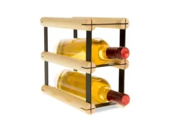 Discount PROREGAL Modulares Weinregal Vinotega Mod Metal HxBxT 22,5 x 12,5 x 24,5 cm 1 x 2 Flaschen Massives Kiefernholz Natur Kiefer Natur