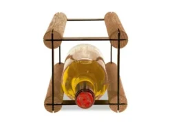 PROREGAL Modulares Weinregal Vinotega Mod Metal HxBxT 12,5 x 12,5 x 24,5 cm 1 x 1 Flasche Massives Kiefernholz Geölt