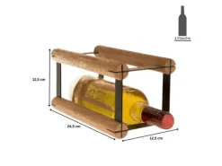 PROREGAL Modulares Weinregal Vinotega Mod Metal HxBxT 12,5 x 12,5 x 24,5 cm 1 x 1 Flasche Massives Kiefernholz Geölt