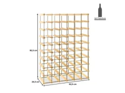 Best PROREGAL Modulares Weinregal Vinotega Mod Metal HxBxT 92,5 x 62,5 x 24,5 cm 6 x 9 Flaschen Massives Kiefernholz Geölt Braun