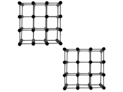 Outlet PROREGAL Modulares Weinregal Vinotega Mod HxBxT 36 x 36 x 24 cm 2 x 9 Flaschen Massives Kiefernholz Grau Geölt Kiefer Grau