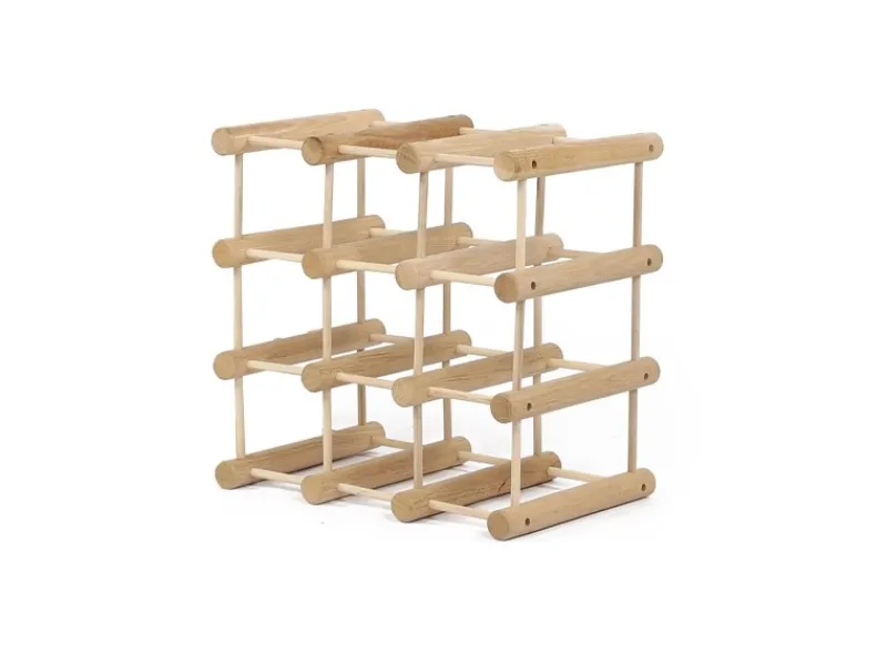 PROREGAL Modulares Weinregal Vinotega Mod HxBxT 36 x 36 x 24 cm 5 x 9 Flaschen Massives Eichenholz Geölt