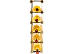 Outlet PROREGAL Modulares Weinregal Vinotega Mod Metal HxBxT 52,5 x 12,5 x 24,5 cm 1 x 5 Flaschen Massives Kiefernholz Natur Kiefer Natur