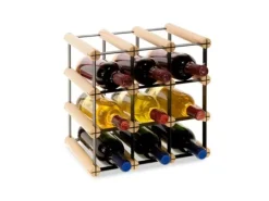Online PROREGAL Modulares Weinregal Vinotega Mod Metal HxBxT 32,5 x 32,5 x 24,5 cm 3 x 3 Flaschen Massives Kiefernholz Natur Kiefer Natur