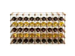 PROREGAL Modulares Weinregal Vinotega Mod Metal HxBxT 52,5 x 92,5 x 24,5 cm 9 x 5 Flaschen Massives Kiefernholz Geölt