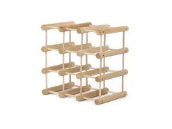 PROREGAL Modulares Weinregal Vinotega Mod HxBxT 36 x 36 x 24 cm 2 x 9 Flaschen Massives Kiefernholz Natur