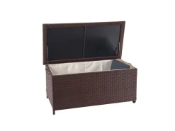 Sale PROREGAL Poly-Rattan Kissenbox HxBxT 51x100x50cm Premium 170L Gartentruhe Auflagenbox Truhe Braun