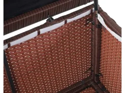 Sale PROREGAL Poly-Rattan Kissenbox HxBxT 51x100x50cm Premium 170L Gartentruhe Auflagenbox Truhe Braun
