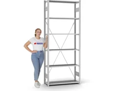 Sale PROREGAL Profi Lagerregal Stecksystem T-Profil Grundregal HxBxT 250 x 100 x 30 cm Fachlast 125 kg Verzinkt