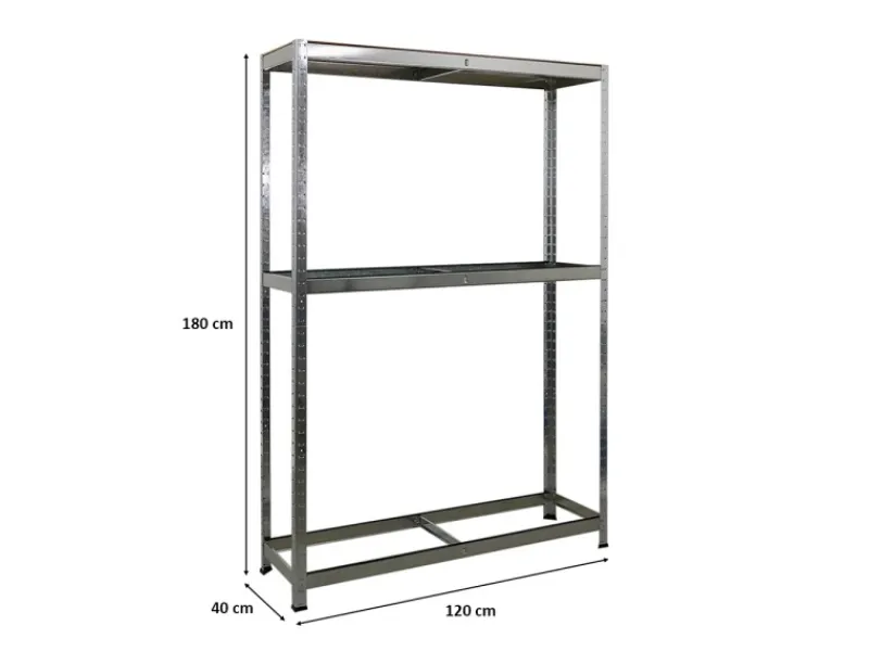 PROREGAL Reifenregal RAGNAR HxBxT 180 x 120 x 40cm Bis Zu 8 Reifen Auf 2 Ebenen + Ablage 265kg Fachlast