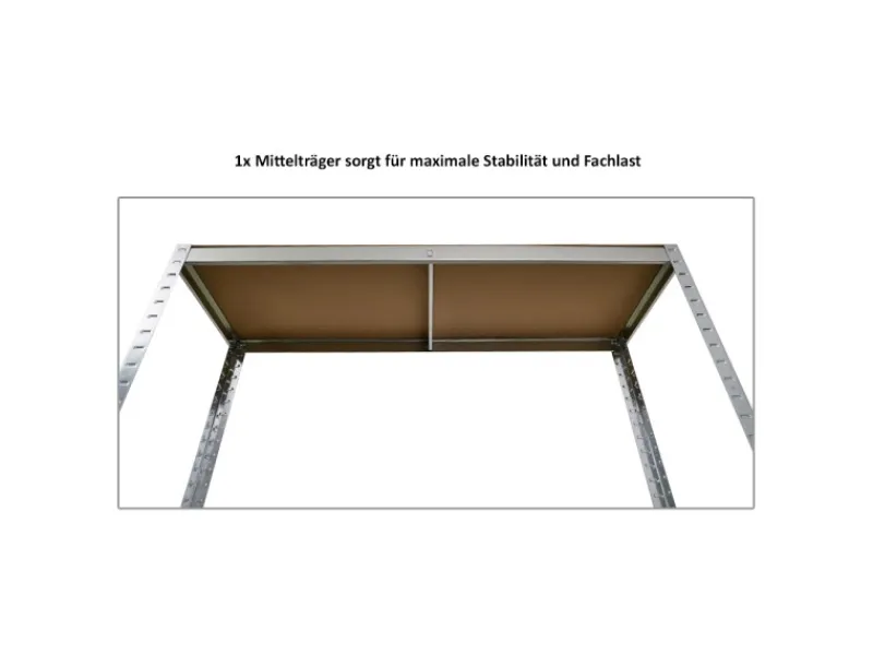 PROREGAL Reifenregal RAGNAR HxBxT 180 x 120 x 40cm Bis Zu 8 Reifen Auf 2 Ebenen + Ablage 265kg Fachlast
