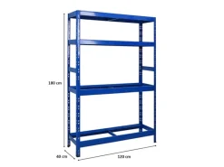 Discount PROREGAL Reifenregal Tiger HxBxT 180 x 120 x 40 cm Bis Zu 12 Reifen auf 2 Ebene Und 2 Ablagen Blau