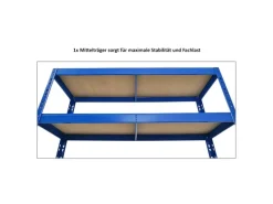 Discount PROREGAL Reifenregal Tiger HxBxT 180 x 120 x 40 cm Bis Zu 12 Reifen auf 2 Ebene Und 2 Ablagen Blau