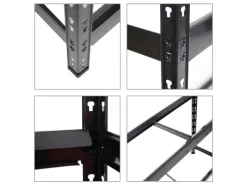 Best PROREGAL Reifenregal Tiger XL HxBxT 200 x 180 x 45 cm bis zu 21 Reifen auf 3 Ebenen Schwarz