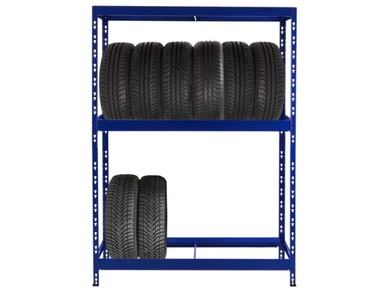 PROREGAL Reifenregal Tiger mit Fachboden HxBxT 180 x 130 x 50 cm bis zu 12 Reifen auf 2 Ebenen