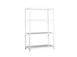 PROREGAL Schraubregal Panda Mid HxBxT 150 x 80 x 30 cm Fachlast 75 kg Weiß