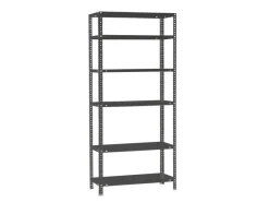 PROREGAL Schraubregal Panda Tall HxBxT 200 x 80 x 50 cm 6 Fachböden Fachlast 100 kg Anthrazit