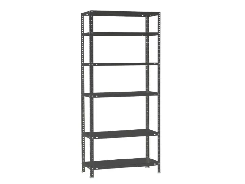 PROREGAL Schraubregal Panda Tall HxBxT 200 x 80 x 50 cm 6 Fachböden Fachlast 100 kg Anthrazit