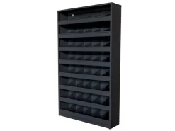 PROREGAL Schüttenregal Mit 48 Fächern Zur Wandbefestigung HxBxT 85x50x12,5cm Anthrazitgrau