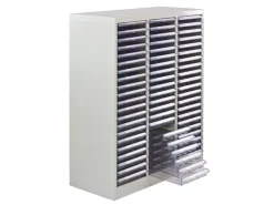 New PROREGAL Schubladencontainer Kobra mit 63 Schubladen HxBxT 88 x 80 x 35 cm Lichtgrau