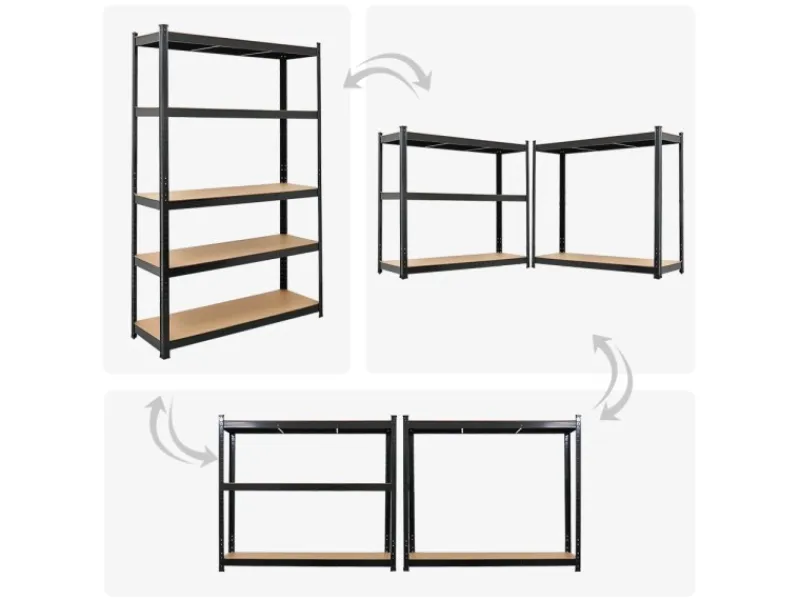 PROREGAL Schwerlastregal Ragnar für Gesamtlast 875 kg HxBxT 180 x 120 x 40 cm Kellerregal Steckregal Garagenregal Lagerregal