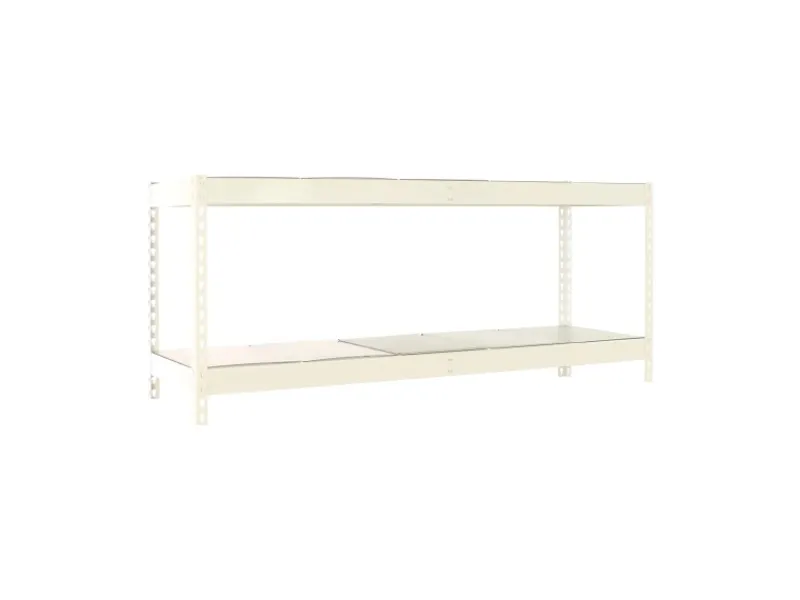 PROREGAL Schwerlastregal Metal Beast Two HxBxT 90 x 150 x 75 cm Fachlast 600 kg Weiß