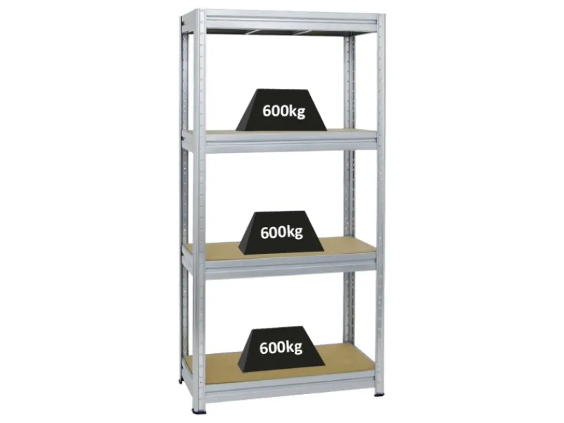 PROREGAL Schwerlastregal Dino HxBxT 180 x 200 x 60 cm Fachlast 500 kg Blau/Orange