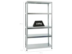 Discount PROREGAL Schwerlastregal Steel Eagle HxBxT 180 x 100 x 40 cm Fachlast 130 kg Verzinkt