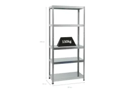 Best PROREGAL Schwerlastregal Steel Eagle HxBxT 180 x 80 x 40 cm Fachlast 130 kg Verzinkt