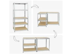 PROREGAL Schwerlastregal Tiger HxBxT 180 x 90 x 60 cm Fachlast 265 kg 5-Ebenen