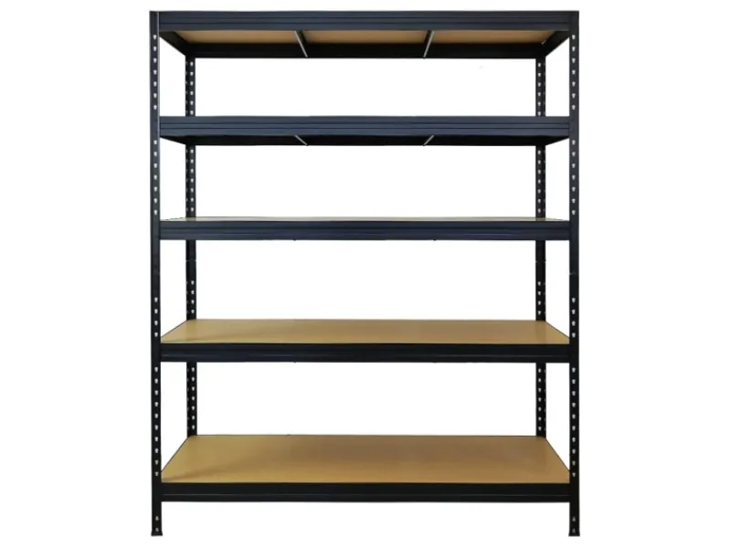 PROREGAL Schwerlastregal Rivet HxBxT 180x150x60 cm Fachlast 250kg Innovatives Stecksystem Schwarz