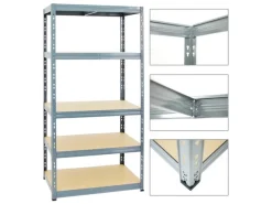 New PROREGAL Schwerlastregal Tiger HxBxT 180 x 90 x 60 cm Fachlast 265 kg 5-Ebenen Grau