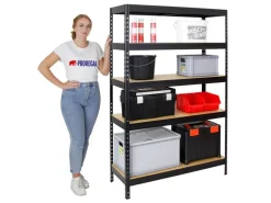 PROREGAL Schwerlastregal Rivet HxBxT 180 x 120 x 45 cm Fachlast 250 kg Innovatives Stecksystem