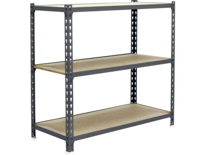 PROREGAL Schwerlastregal Small Muli HxBxT 100 x 100 x 40 cm 3 Fachböden Fachlast 150 kg Grau