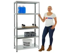 Outlet PROREGAL Schwerlastregal Steel Eagle HxBxT 180 x 90 x 40 cm Fachlast 130 kg Verzinkt