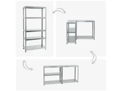 Outlet PROREGAL Schwerlastregal Steel Eagle HxBxT 180 x 90 x 40 cm Fachlast 130 kg Verzinkt