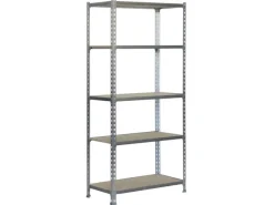 PROREGAL Schwerlastregal Muli HxBxT 180 x 80 x 40 cm 5 Fachböden Fachlast 150 kg Verzinkt