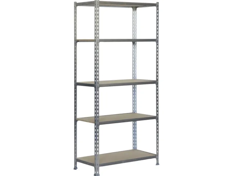 PROREGAL Schwerlastregal Muli HxBxT 180 x 80 x 40 cm 5 Fachböden Fachlast 150 kg Verzinkt