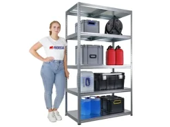 PROREGAL Schwerlastregal Steel Eagle HxBxT 180x100x60cm Fachlast 130kg Verzinkt