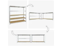 Outlet PROREGAL Schwerlastregal Giant Elephant HxBxT 180 x 180 x 60 cm Fachlast 200 kg Verzinkt