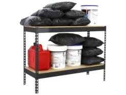 Clearance PROREGAL Schwerlastregal Mini Wood Yeti Two HxBxT 90 x 150 x 75 cm Fachlast 400 kg Anthrazit