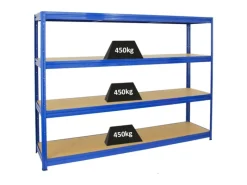 Sale PROREGAL Schwerlastregal Dino HxBxT 180 x 240 x 60 cm Fachlast 450 kg Blau